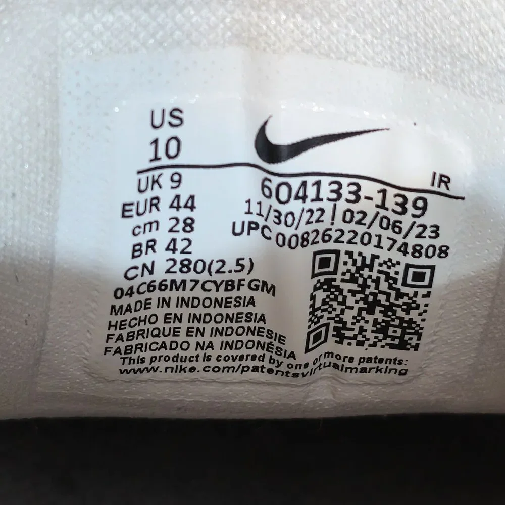 Nike Air Max Plus Triple White Running Shoes 604133-139 Men's Size 10